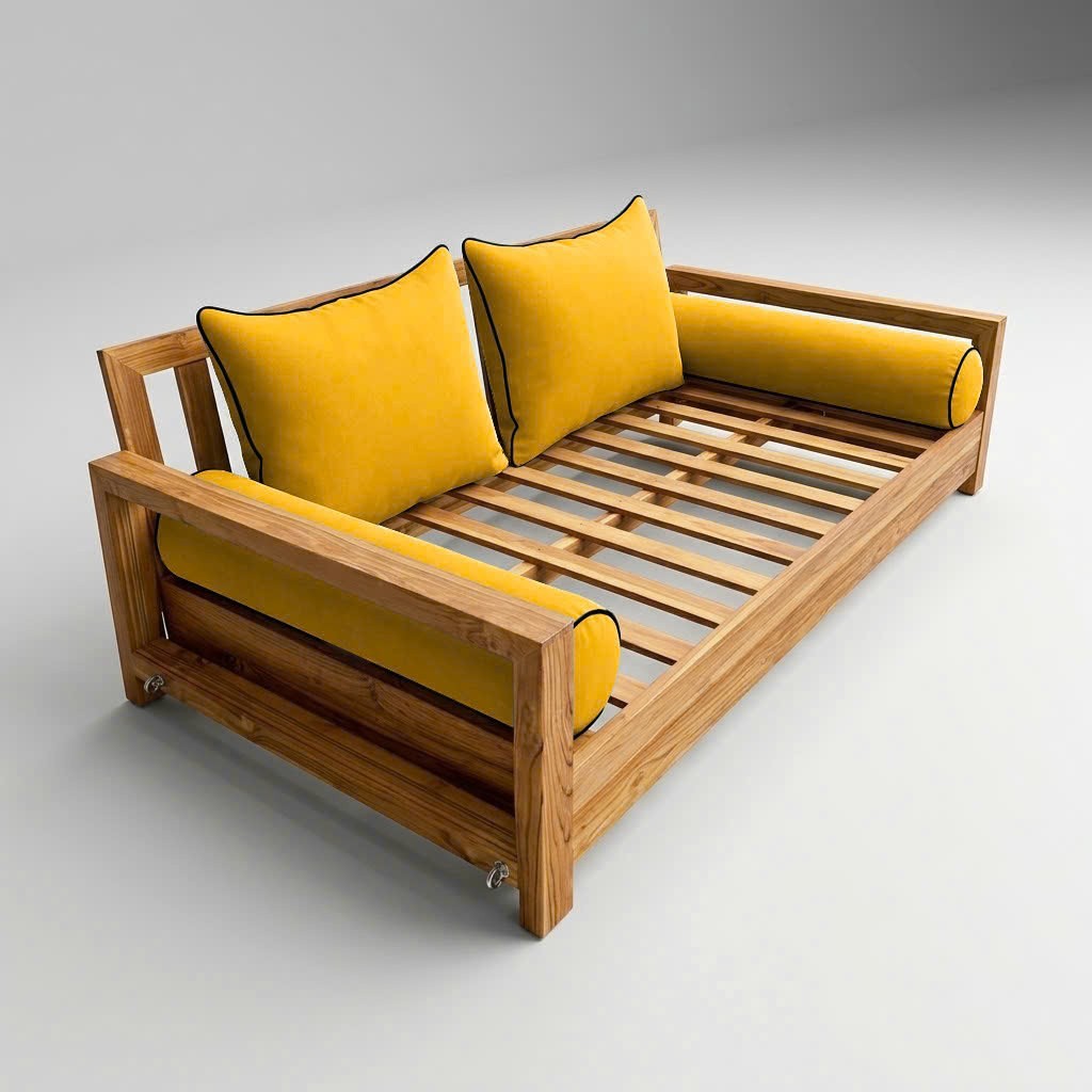 |COVER ONLY| STYLE 4 Queen Bolster Pillow Daybed Porch Swing Contrast Trim AD108