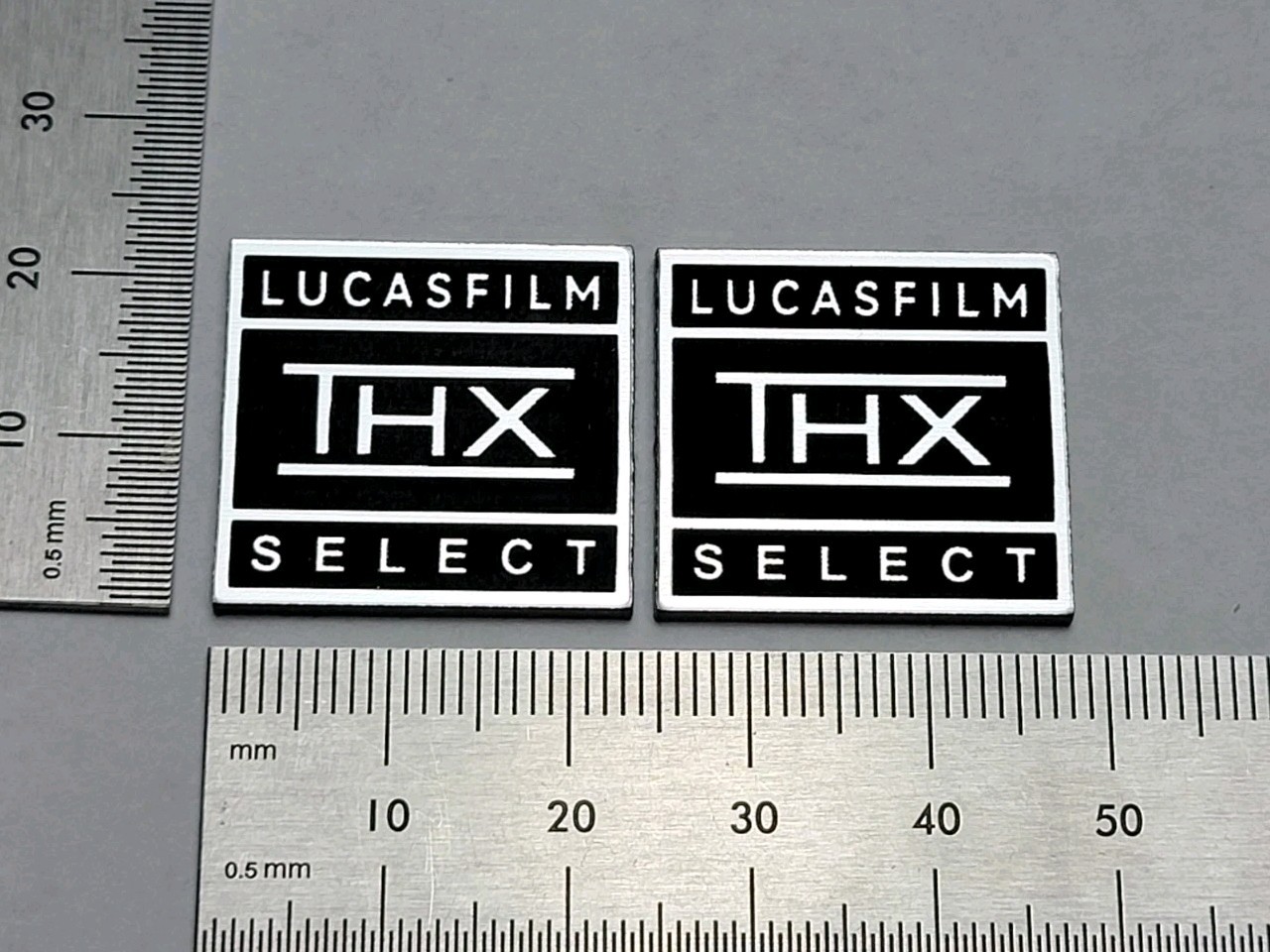 THX Lucasfilm Select M&K Speaker Badge 3D Premium Pair With Self Stick Adhesive