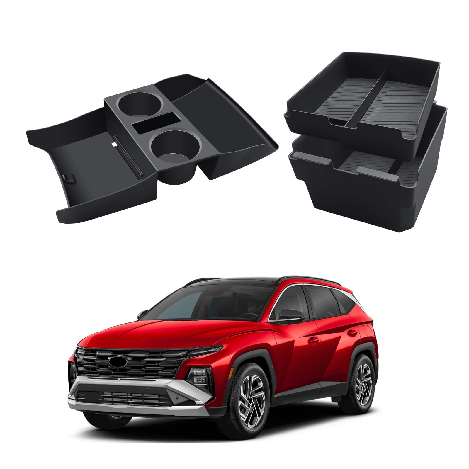 2026 Tucson Center Console Organizer Set  DoubleLayer Armrest & Tray