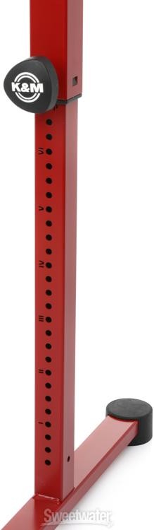 K&M 18810 Omega Table-Style Keyboard Stand - Ruby Red