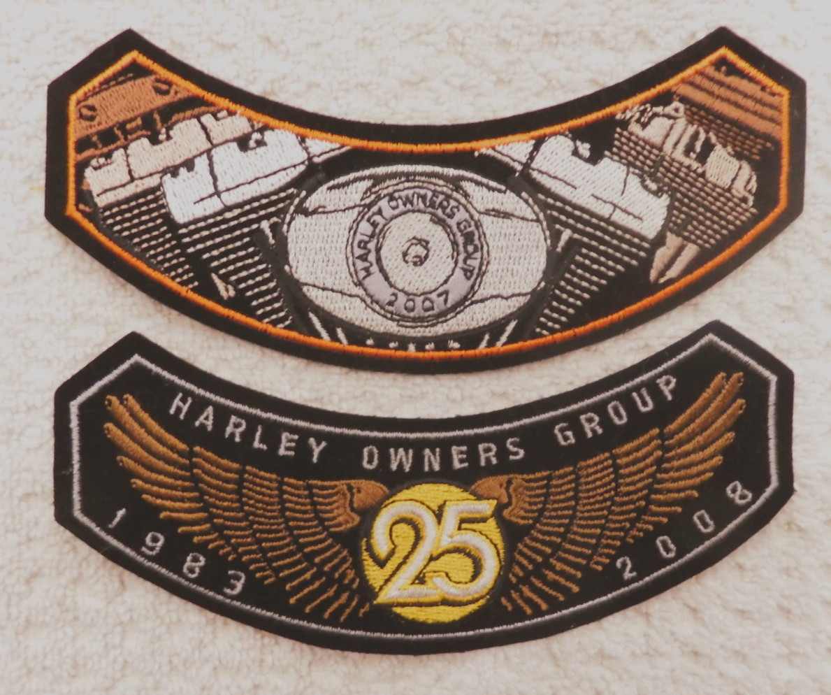 Harley Davidson Owners Group 25 Years Patch HOG Wing 1983-2008 Embroidered Plus