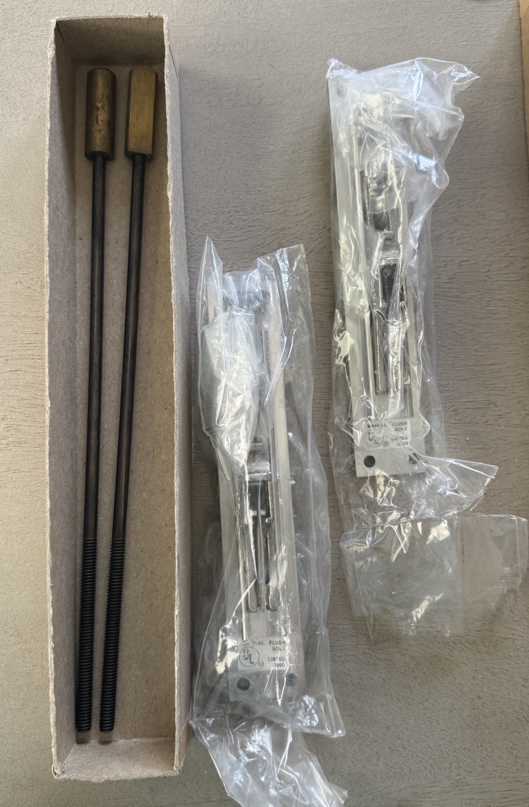 2x IVES 457B26 Extension Flush Bolt 12” Solid Brass-Bright Chrome -New