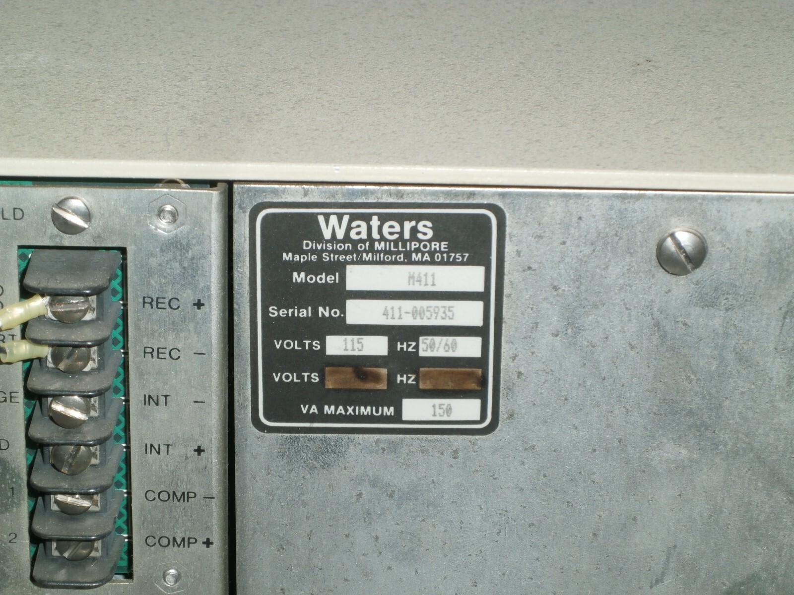Waters 410 Model M411 RID Differential Refractometer Fair Condition
