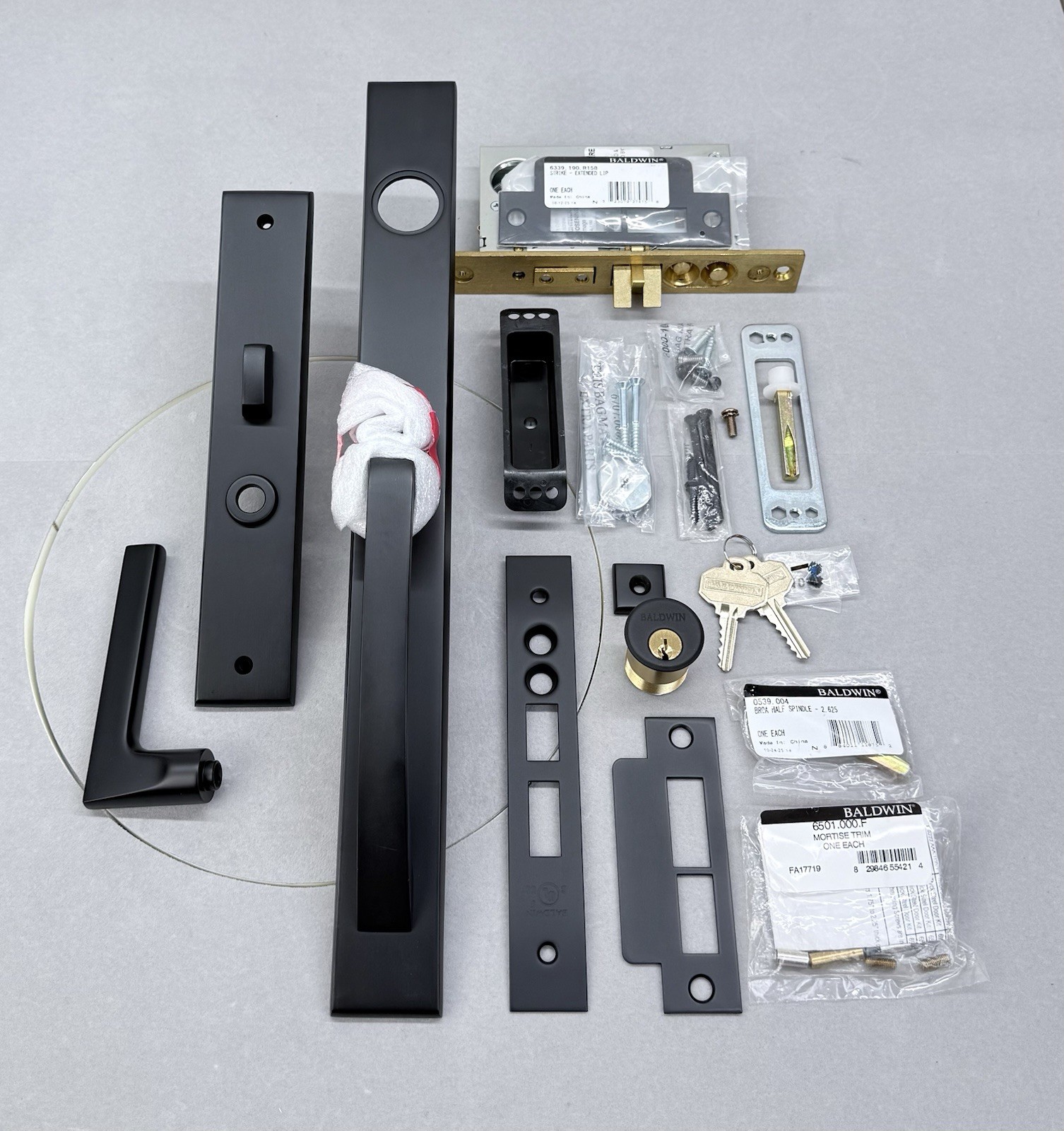 Baldwin Estate Lakeshore Keyed Entry Mortise Handleset COMPLETE SET 6966190RENT