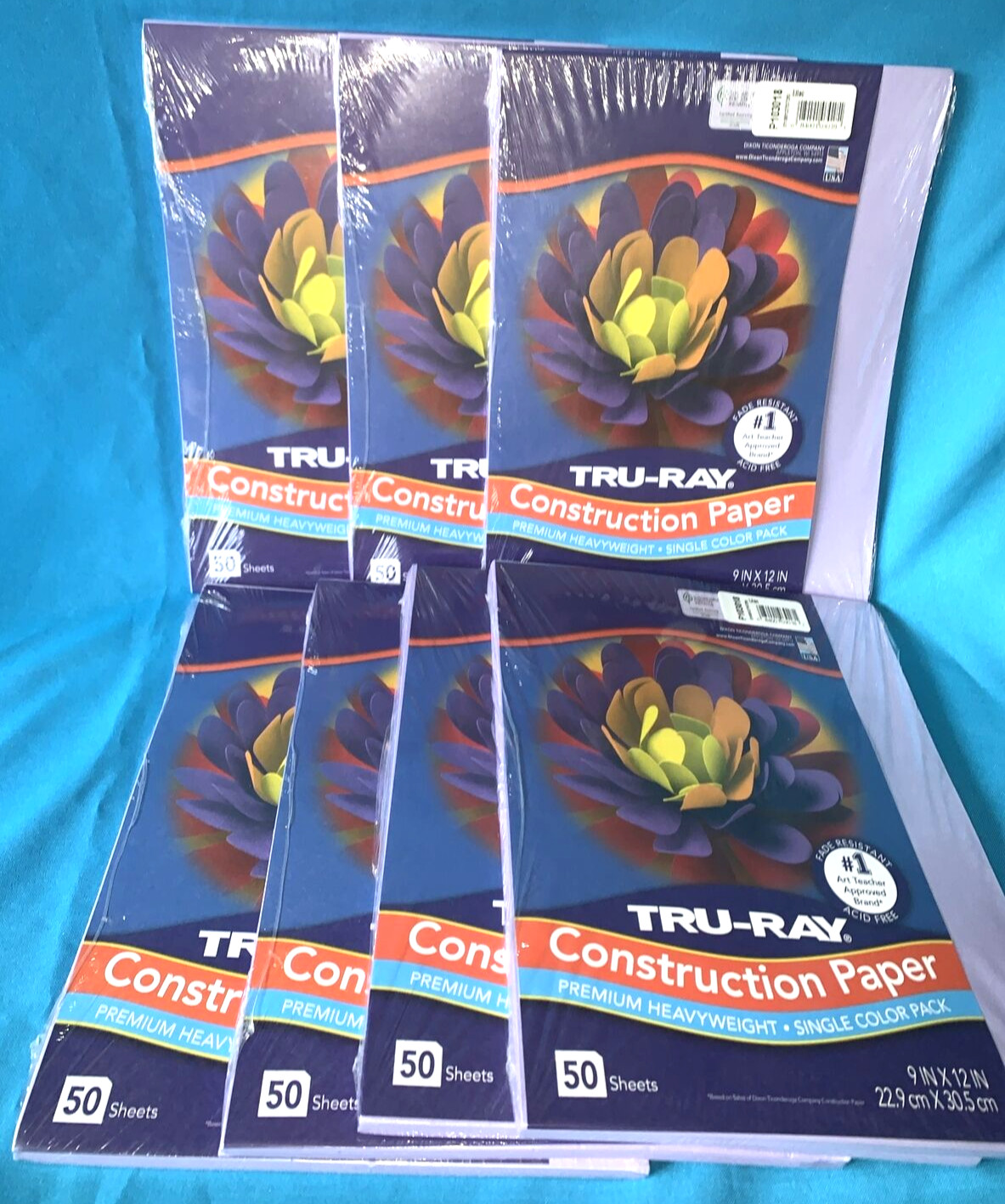 Heavyweight Construction Paper Violet 9" x 12" Lot of 7 Packs of 50 Sheets