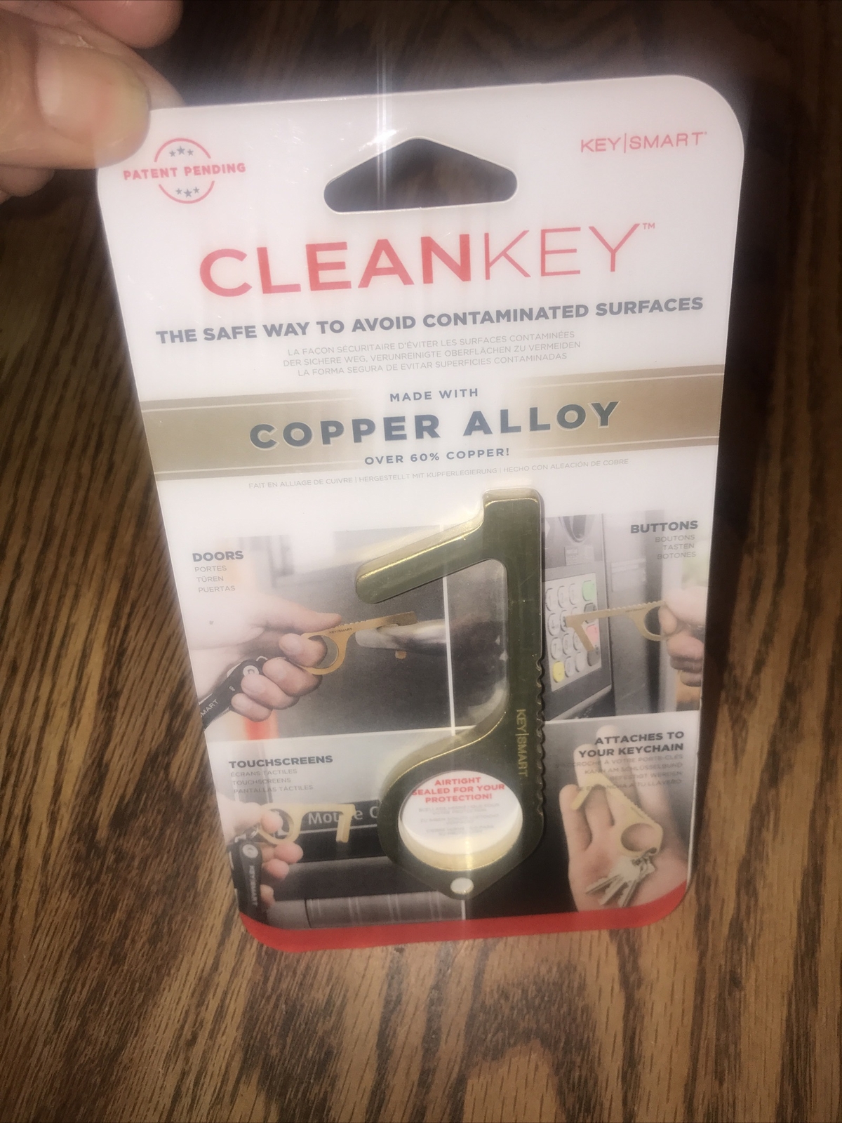 CLEANKEY Key | Smart  Kills 99.9% of Bacteria Tool Brass Key New & Sealed