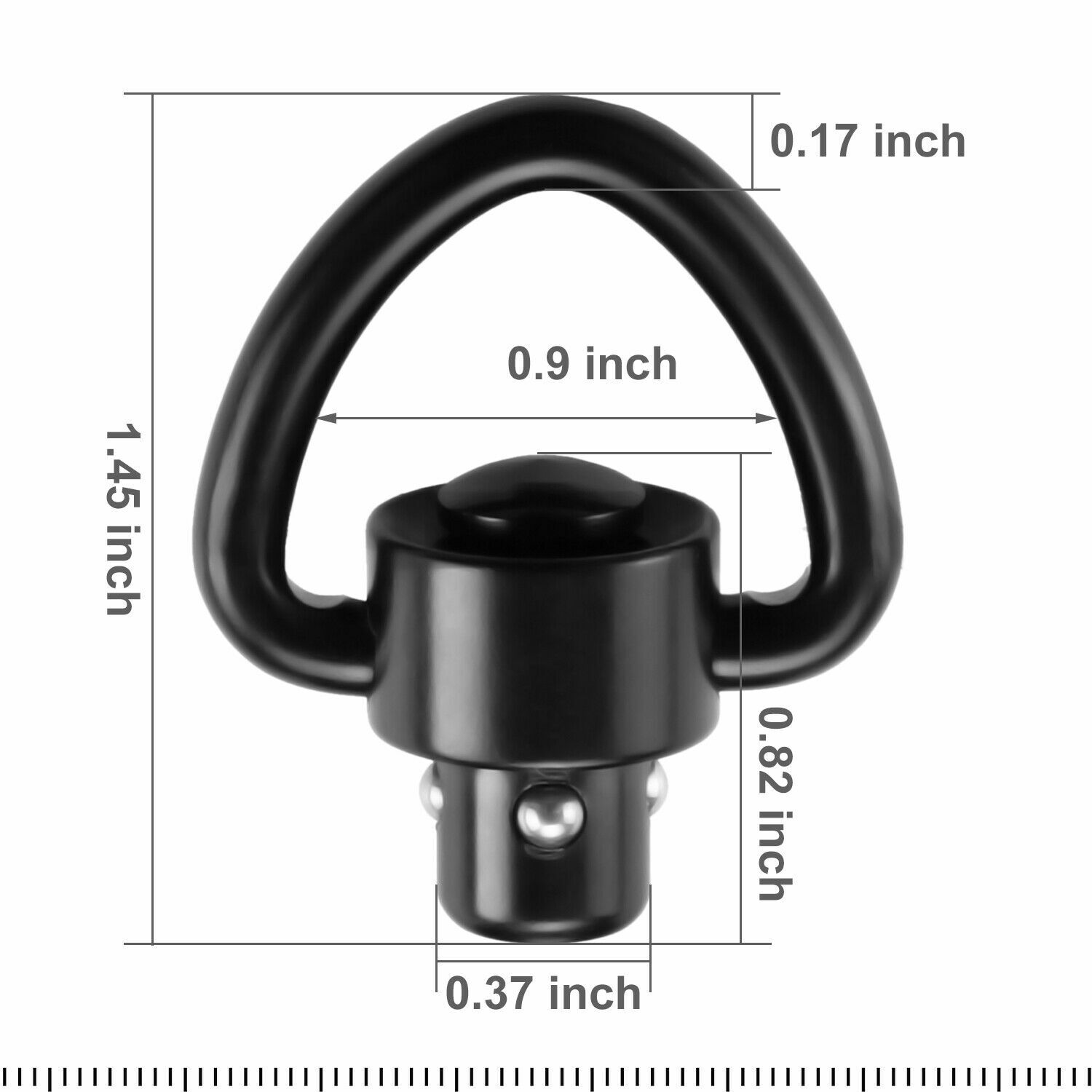 D-Loop Quick Detach Set 1" Heavy Duty QD Sling Swivels with Push Button