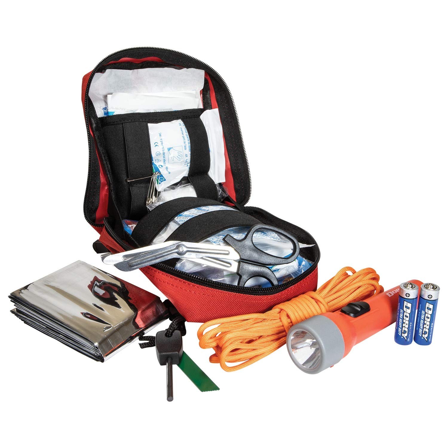 Life Gear 116PC First Aid Soft Pack PDQ, Red