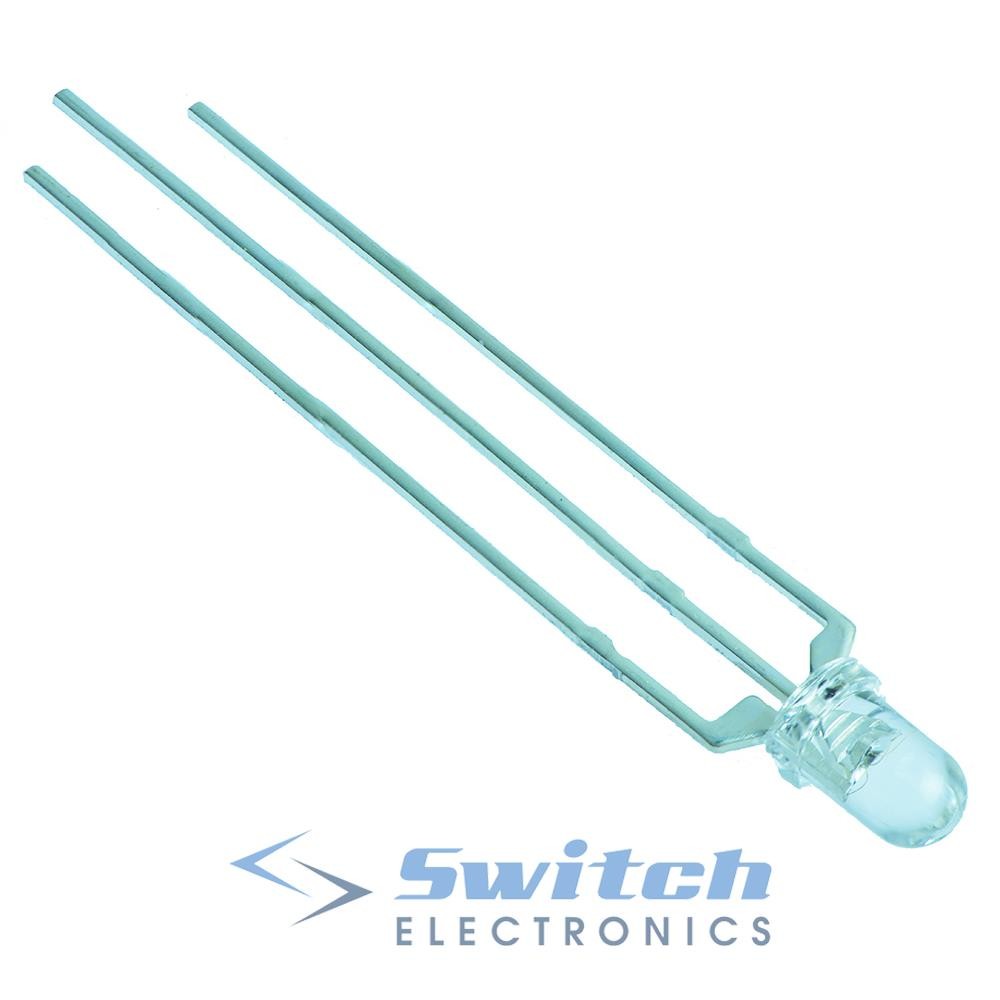 Red / Green 3mm Tri-Colour Through Hole LED Common Cathode