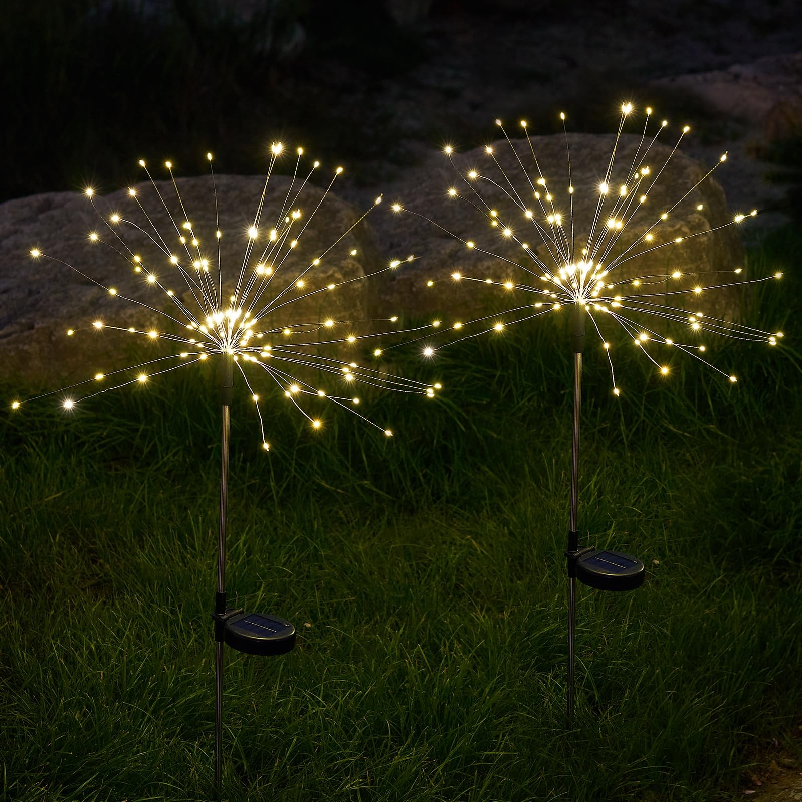 Solar Lights Outdoor, 150 LED Firework Light with 8 Modes Solar Garden Light ...