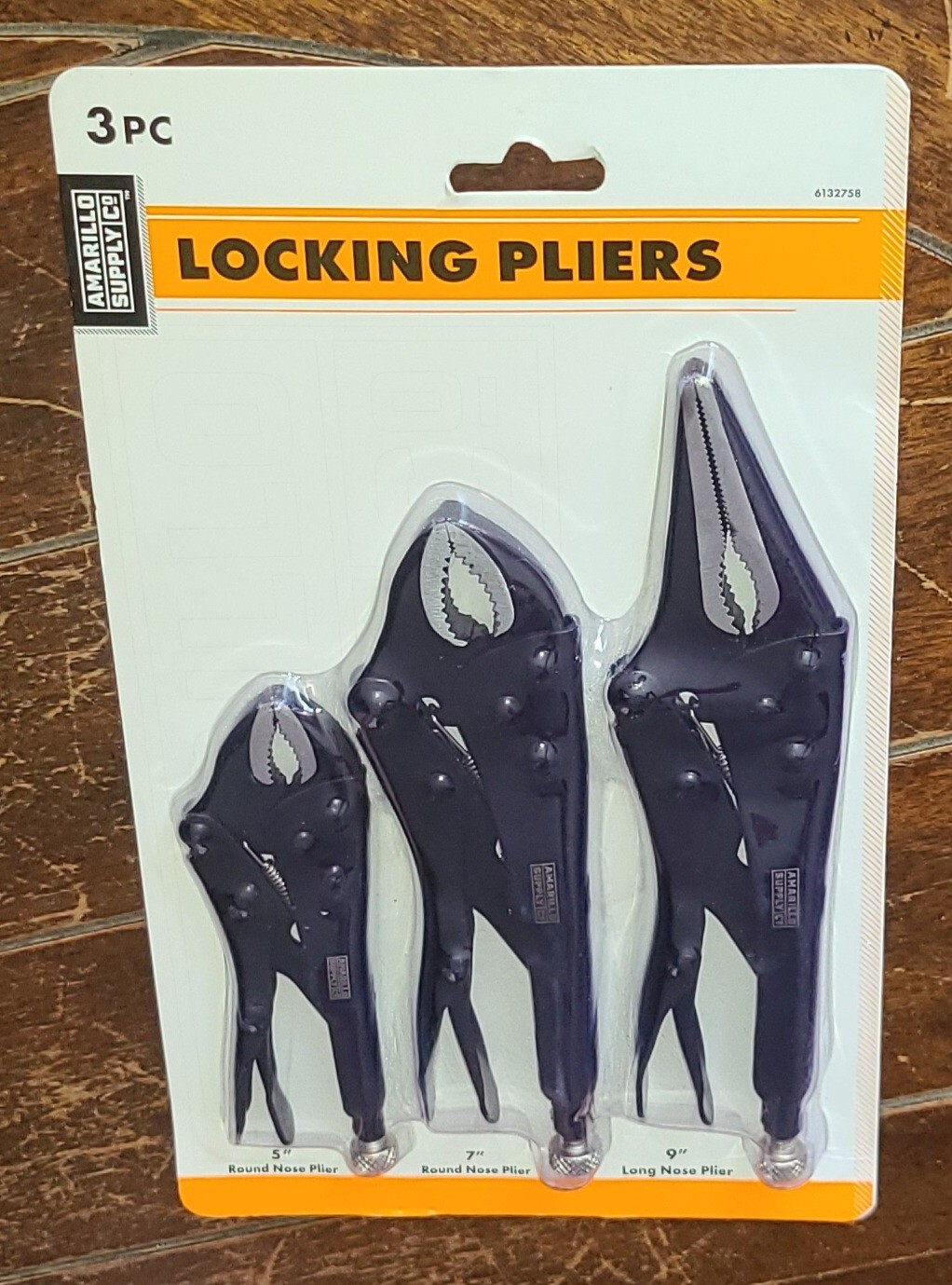 Amarillo Supply 5", 7" & 9" Carbon Steel Locking Pliers w/Black Finish #6132758