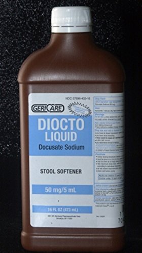 Geri-Care Diocto Liquid Docusate Sodium 50 mg per 5 ml Stool Softener 16 Fl Oz