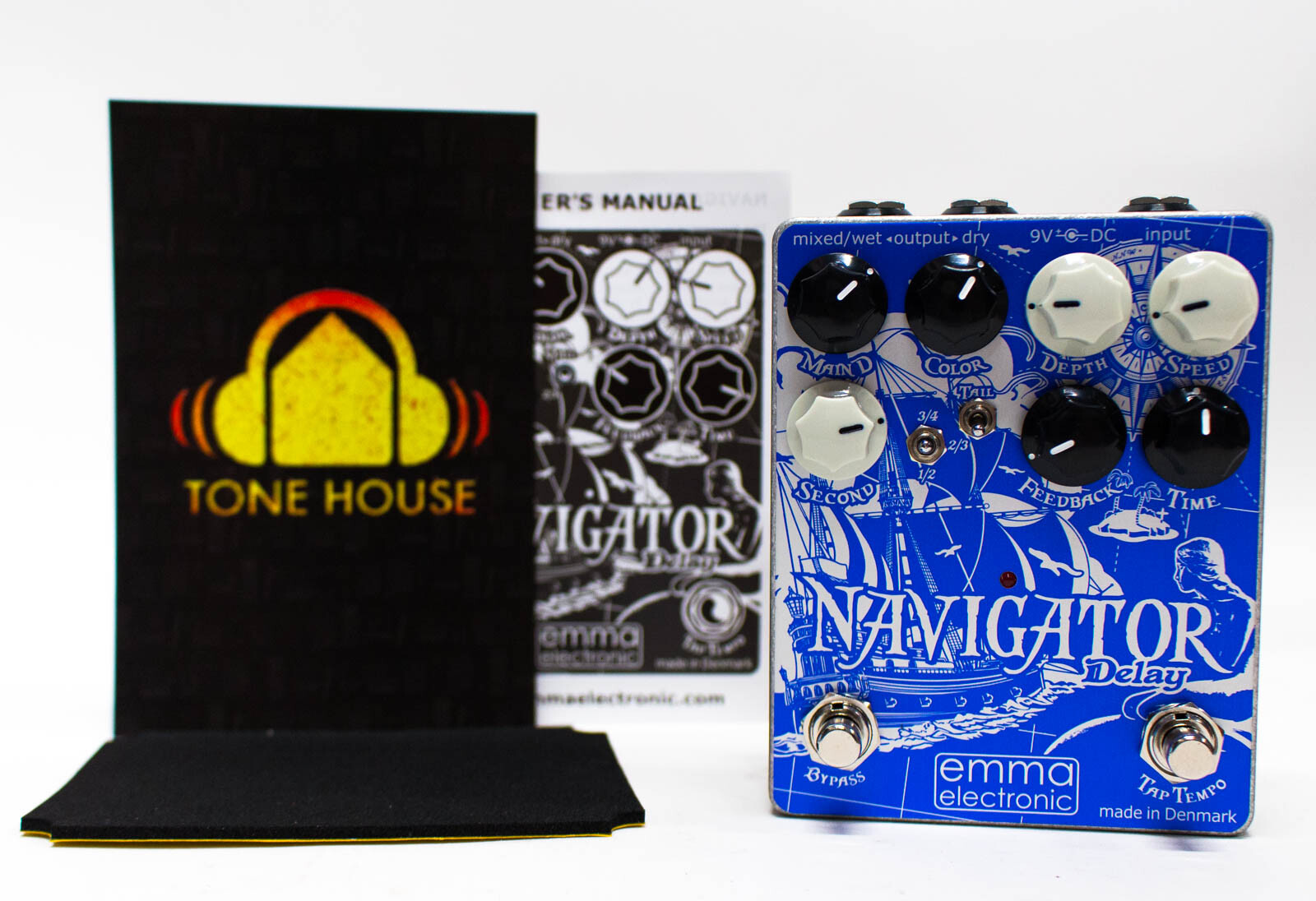 Emma Electronic Navigator Delay with Tap Tempo Guitar Effect Pedal