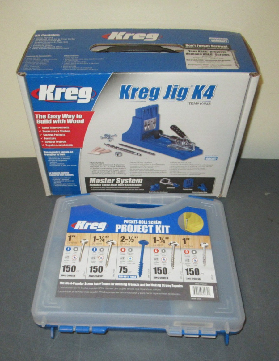 Kreg Jig Master System Kit Screw Kit K4 with Pocket Hole Screw Project Kit