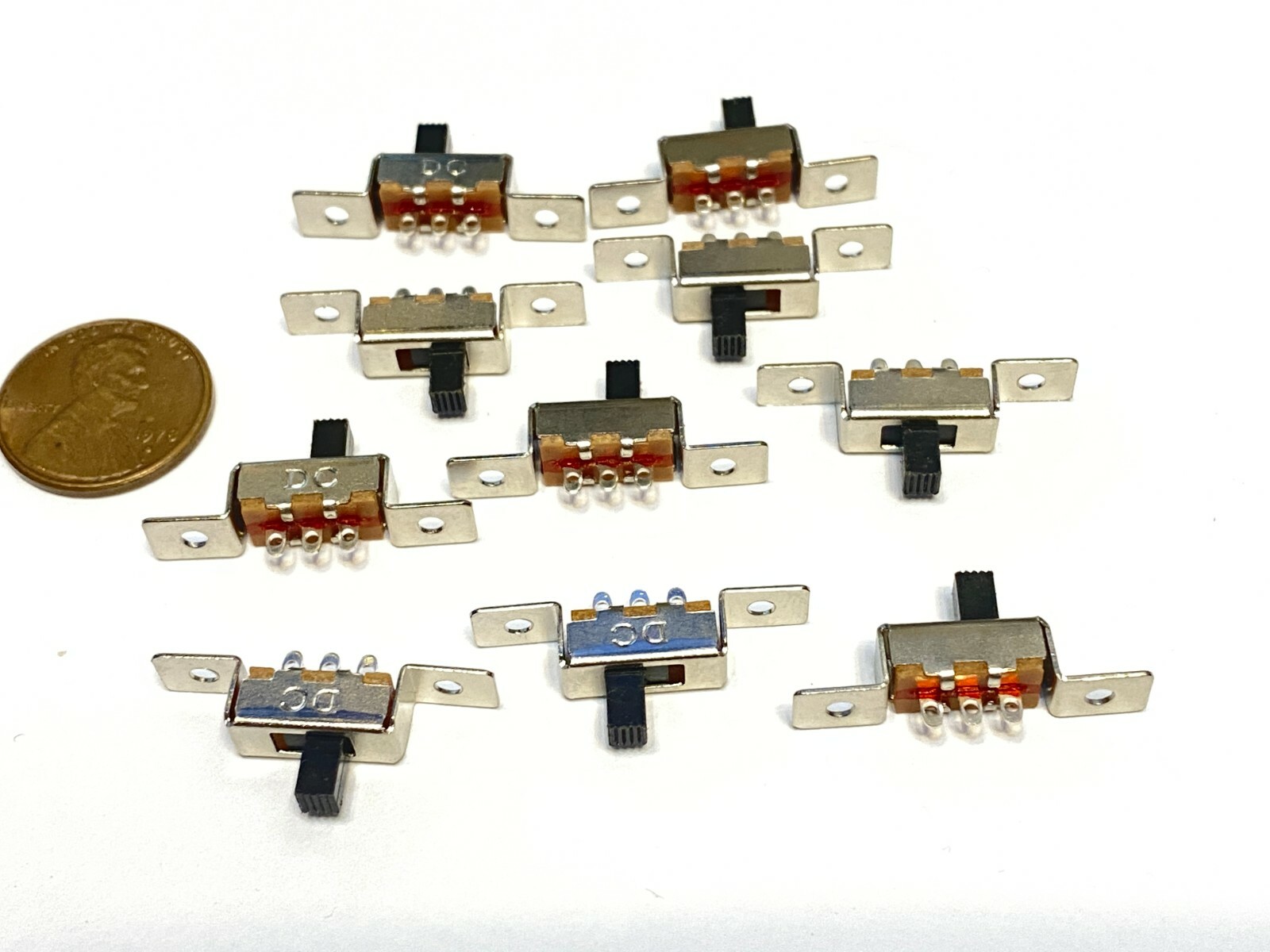 10 Pieces 3 Pin 2 Position 1P2T SPDT Panel Slide Switch 50V DC SS12F48 pcb C41
