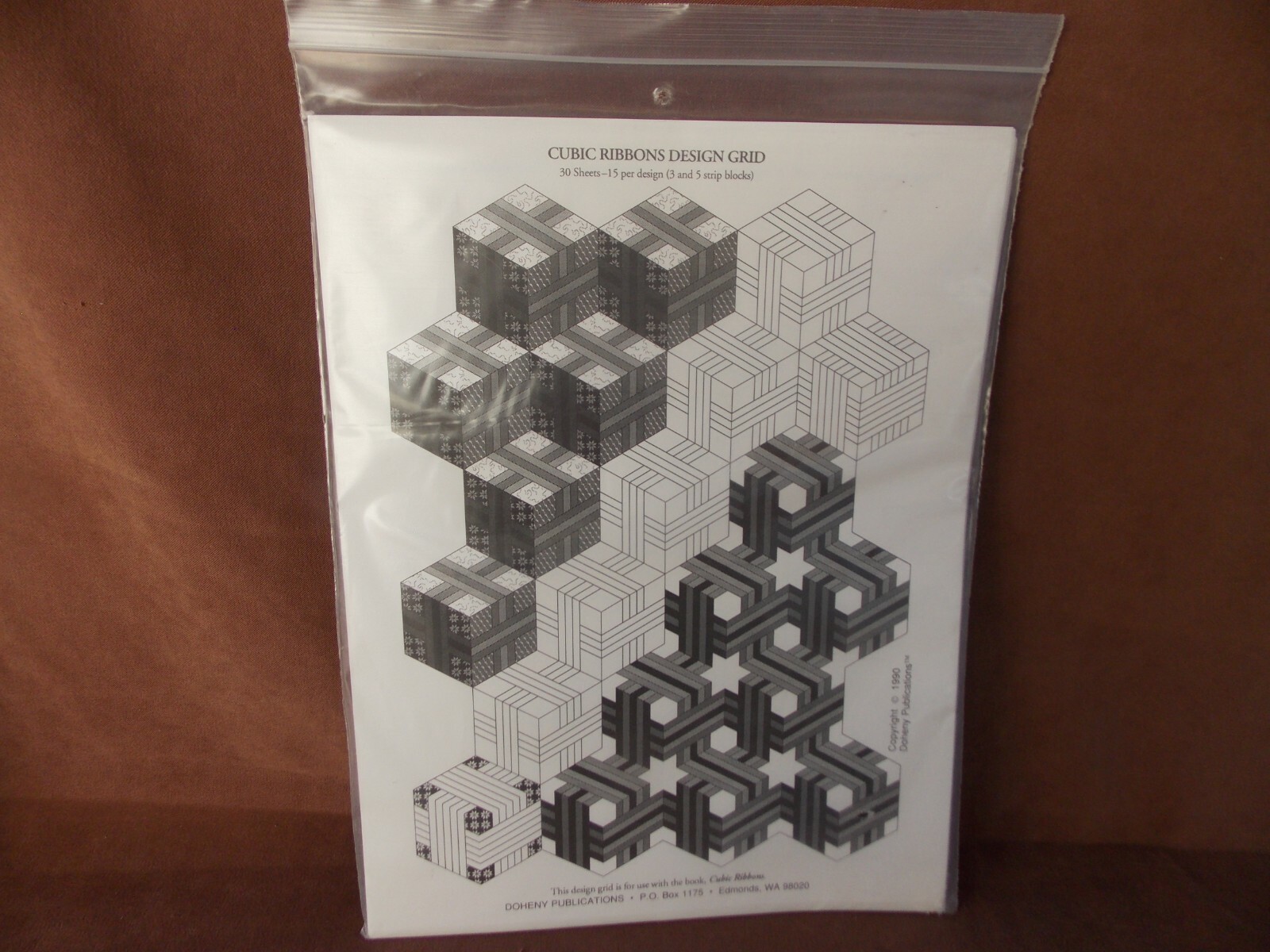Cubic Ribbons Design Grid 30 Sheets Doheny Publications 1990 NIP