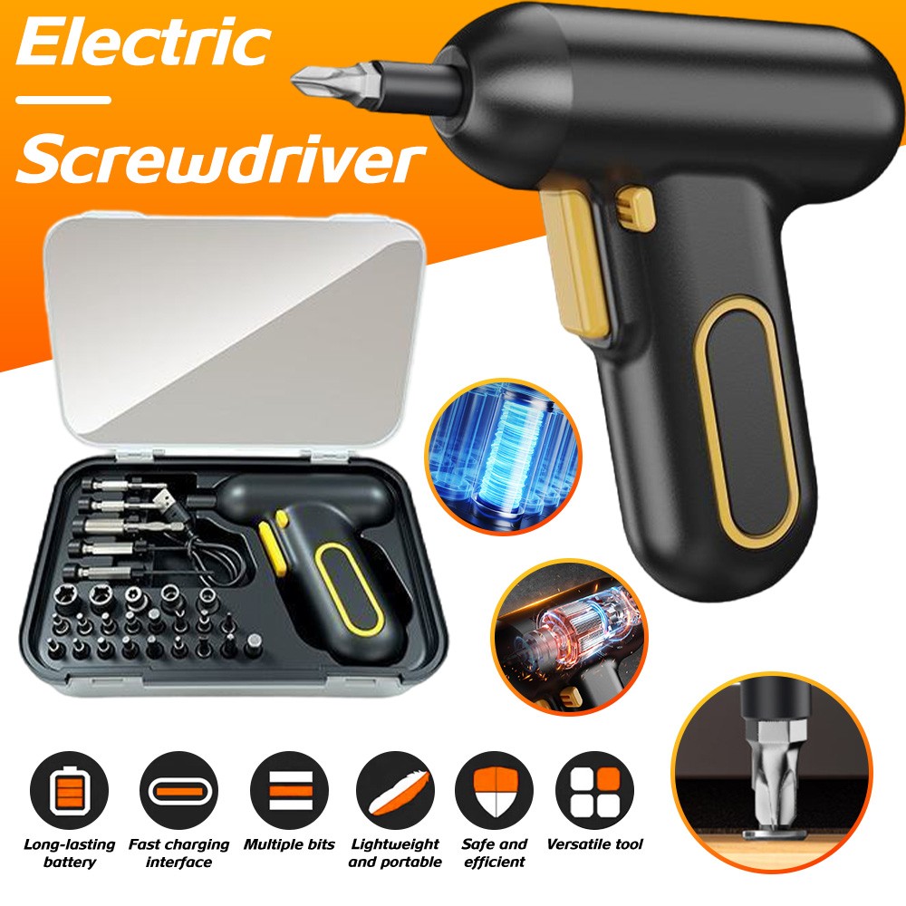 Electric Screwdriver Set USB Charging Variable Speed Rechargeable Drill Tool Kit