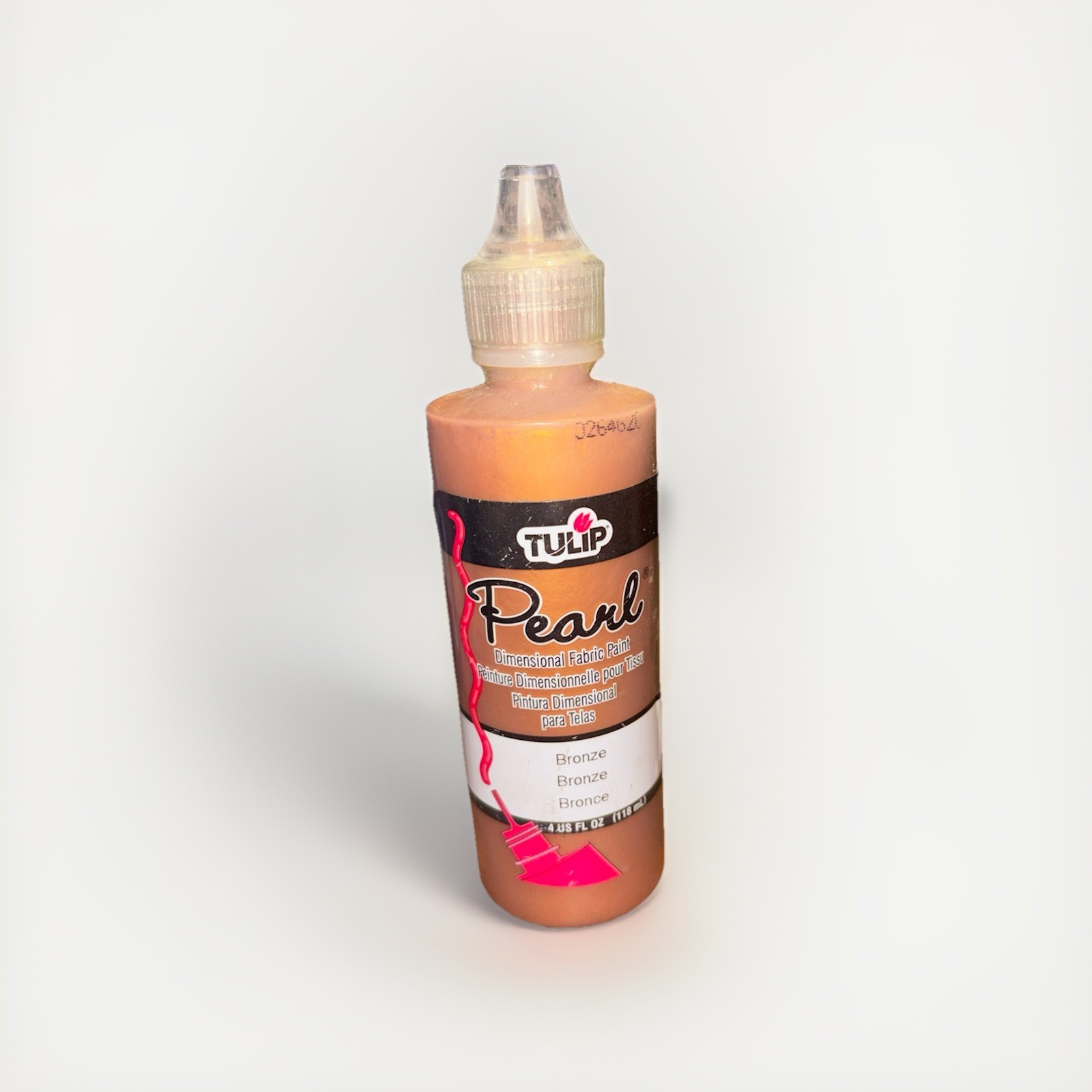 Tulip Dimensional Fabric Paint 4 oz pearl bronze