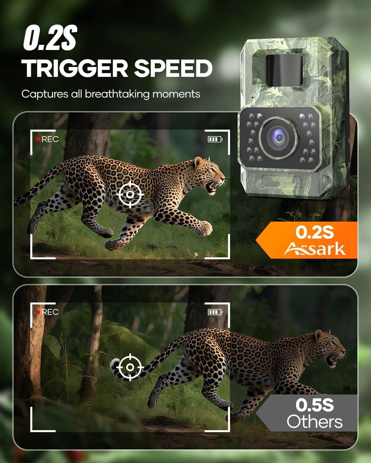 48MP Solar Trail Camera with WiFi and Night Vision - Waterproof Performance