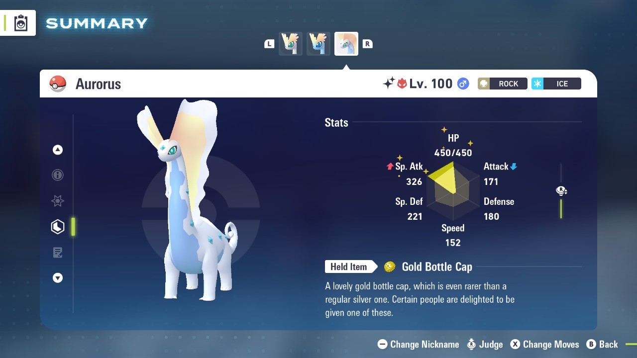 Pokémon Legends: Z-A Shiny Aurorus 6iv ✨Max EV✨ALPHA