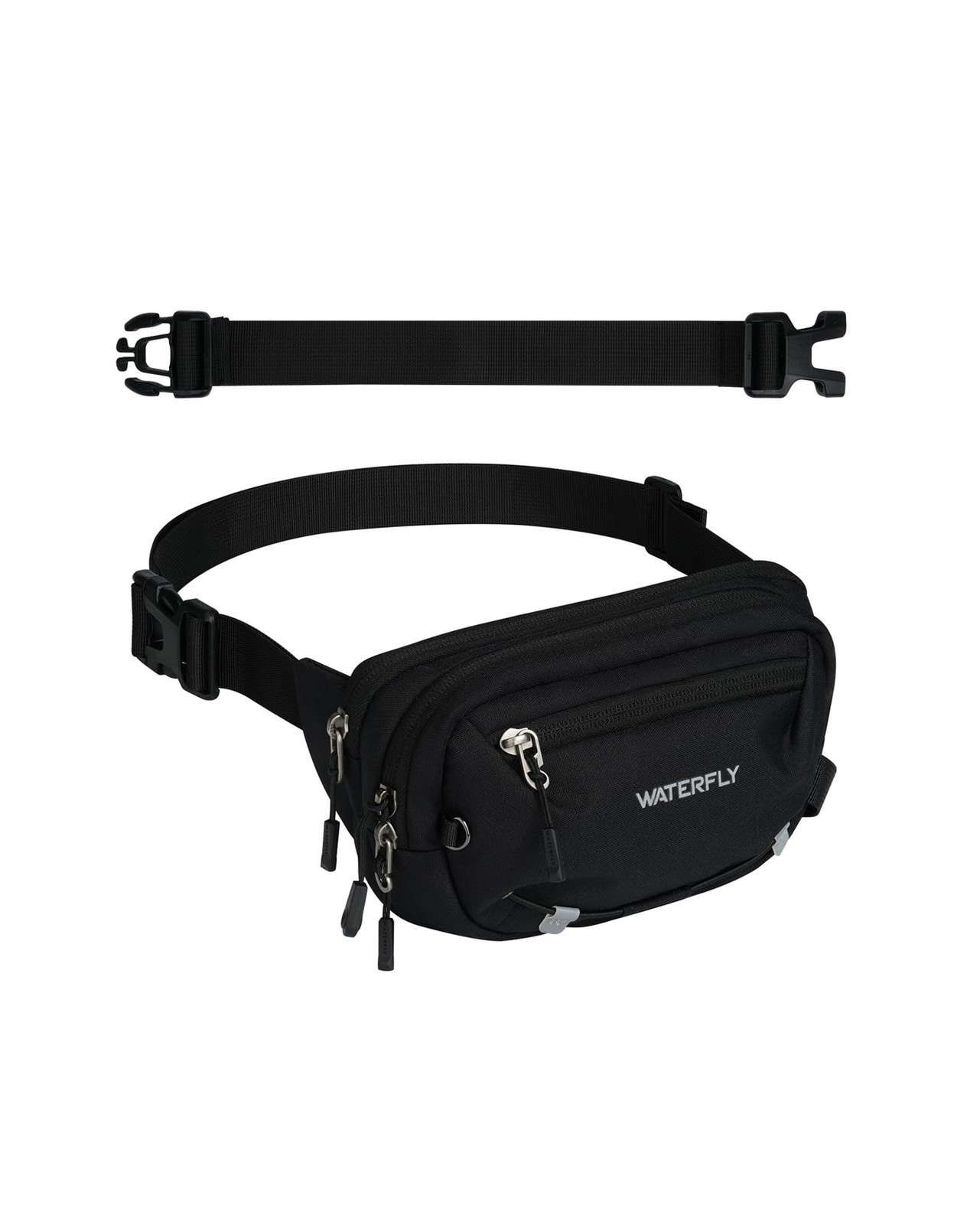 WATERFLY Small RFID Fanny Pack: 1.5L Slim Mini Anti-Theft Cross... USA Fast Ship