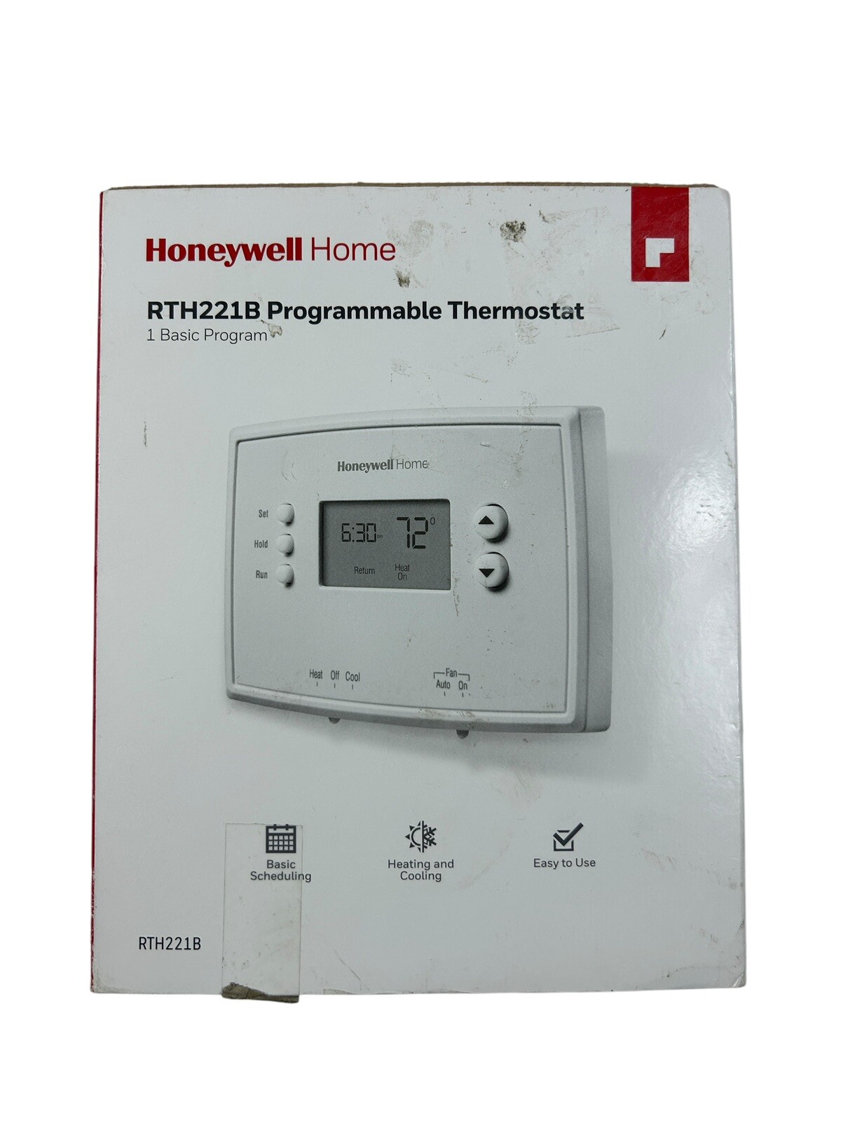 Honeywell Home RTH221B1039 1-Week Programmable Thermostat, White