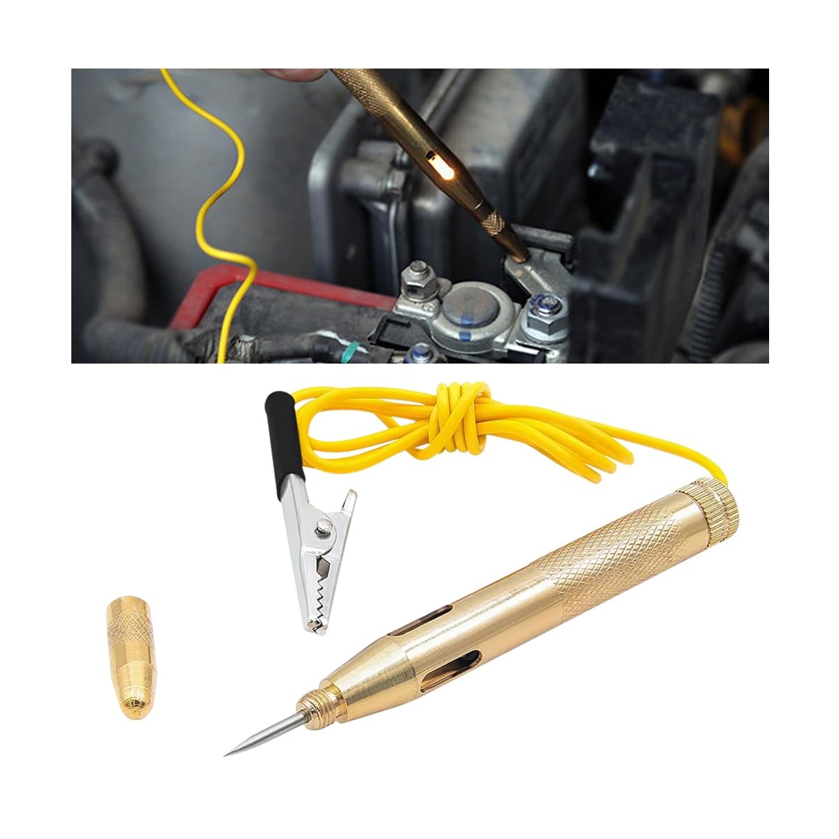 Car Voltage Tester Test Lamp Vehicle Circuit Tester Pin, DC 612V Voltage...