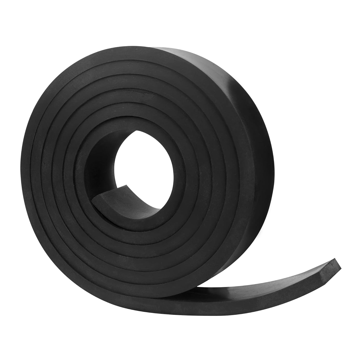 NABOWAN Solid Rubber Strip,Sheets,Rolls 1/4" (.250") 1 Wide X 60 Long, Black