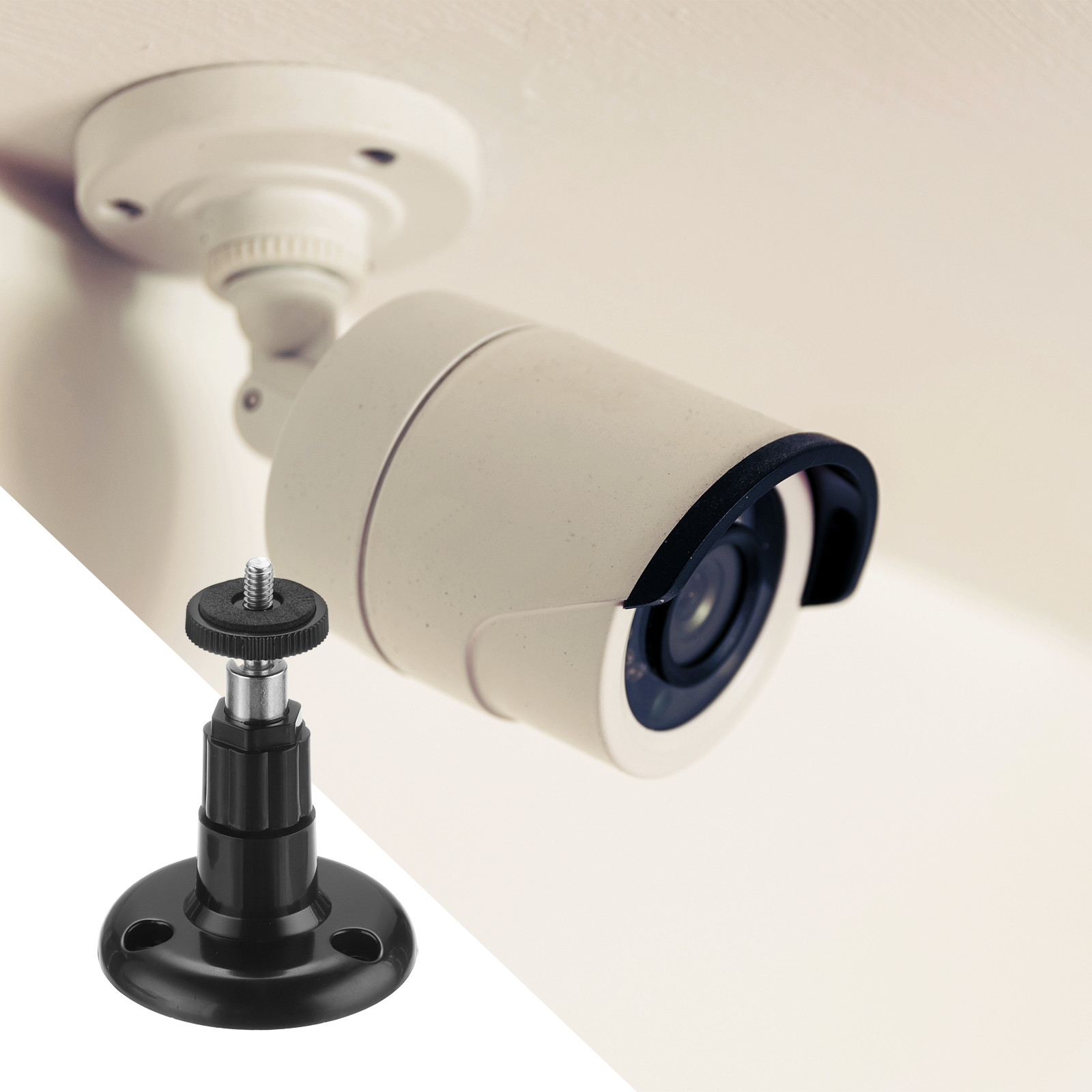 2 Pack Wall Mount Security Camera Bracket 3.7" Mounting Black, Plastic