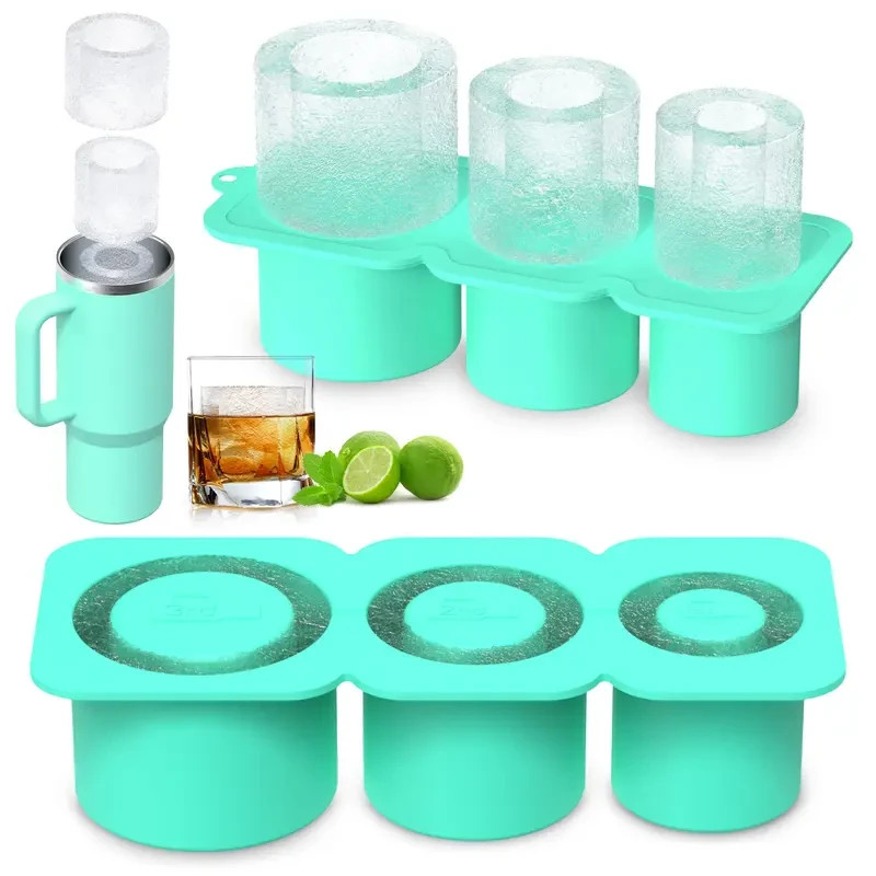 5 for the price of 5, Ice Cube Trays for Glasses 30-400z-3PCSSilicone Cylindrica