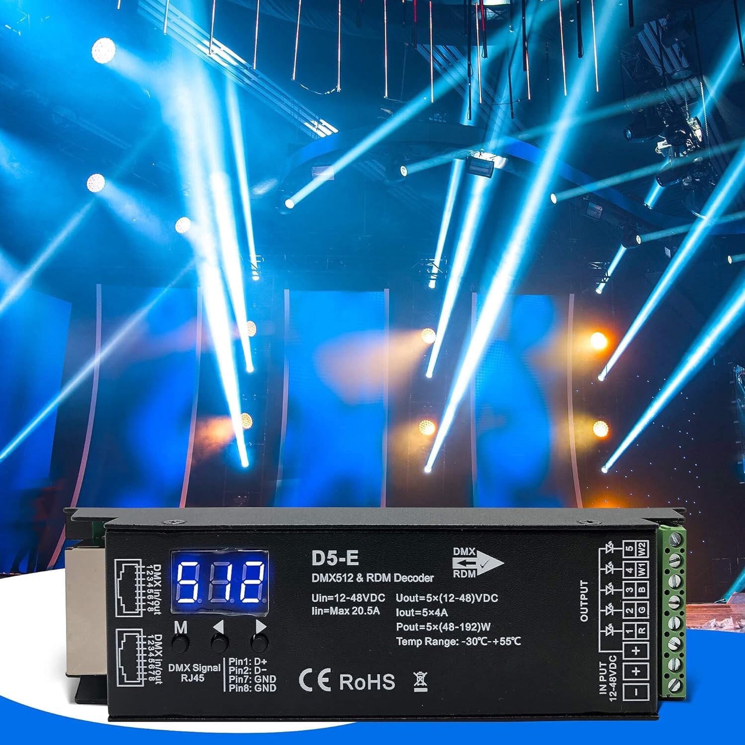 NEW 5 Channel Constant Voltage DEMX512 & RDM Decoder