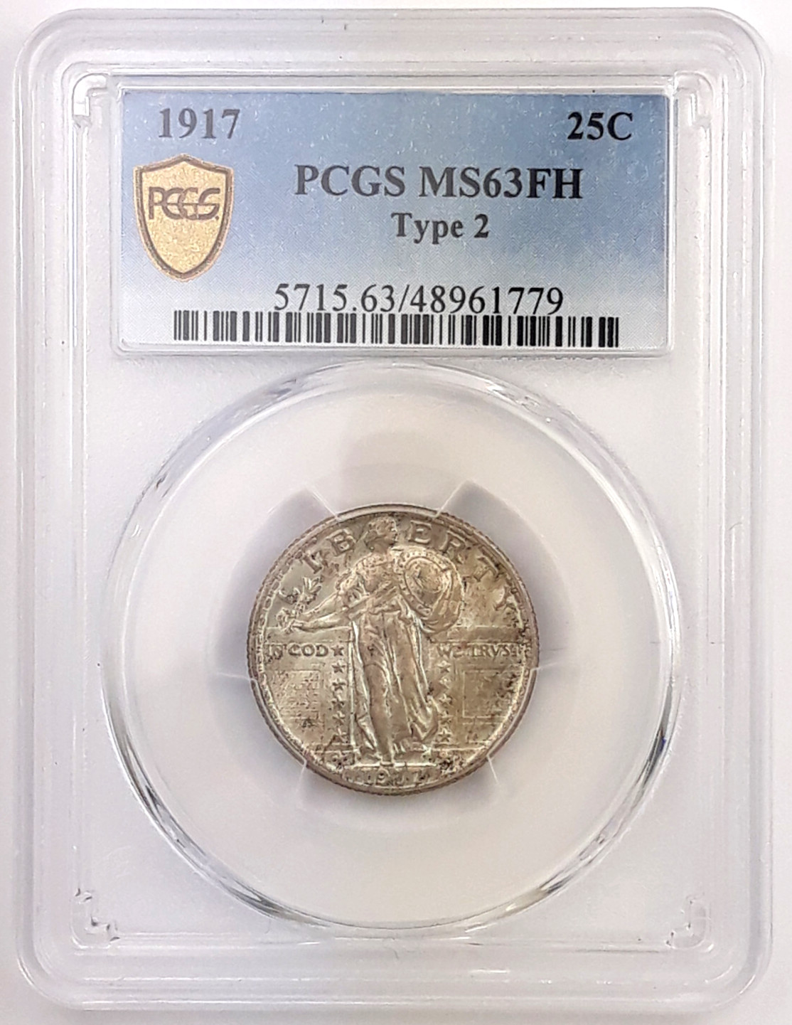 1917  Standing Liberty Quarter Dollar ~ Type 2 ~ PCGS MS63FH ~ Full Head