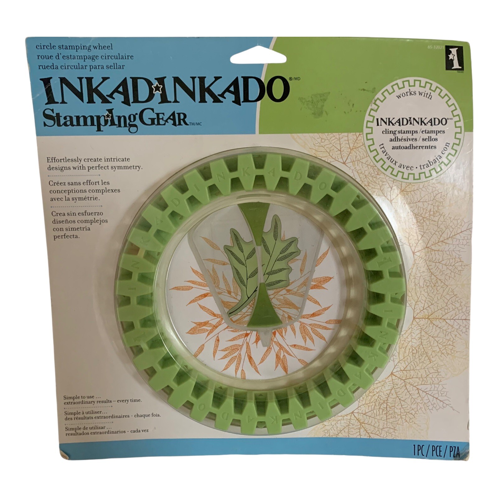 Inkadinkado 6” Stamping Gear Circle Stamping Wheel 6” New In Package Crafts