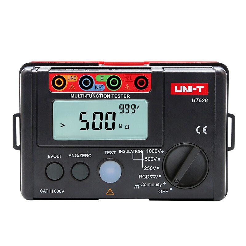 UNI-T UT526 Megger Digital Electrical Insulation/Earth Resistance RCD Tester