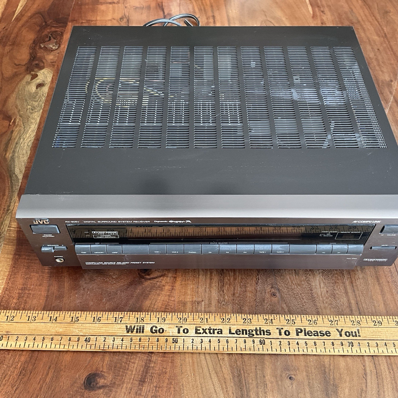 JVC RX 805V Digital Surround System Receiver Tested- Turns on- Low Sound Output