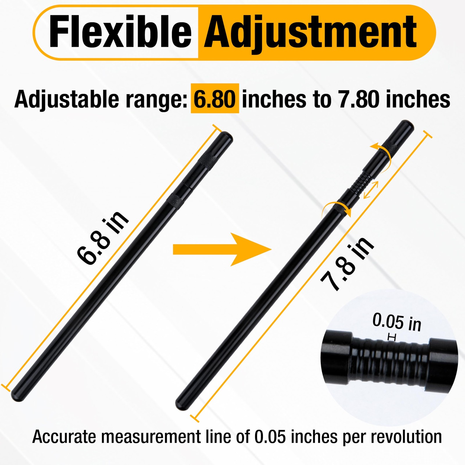 Pushrod Length Checker, Checking Push Rod Tool, Adjustable Pushrods from 6.8"...