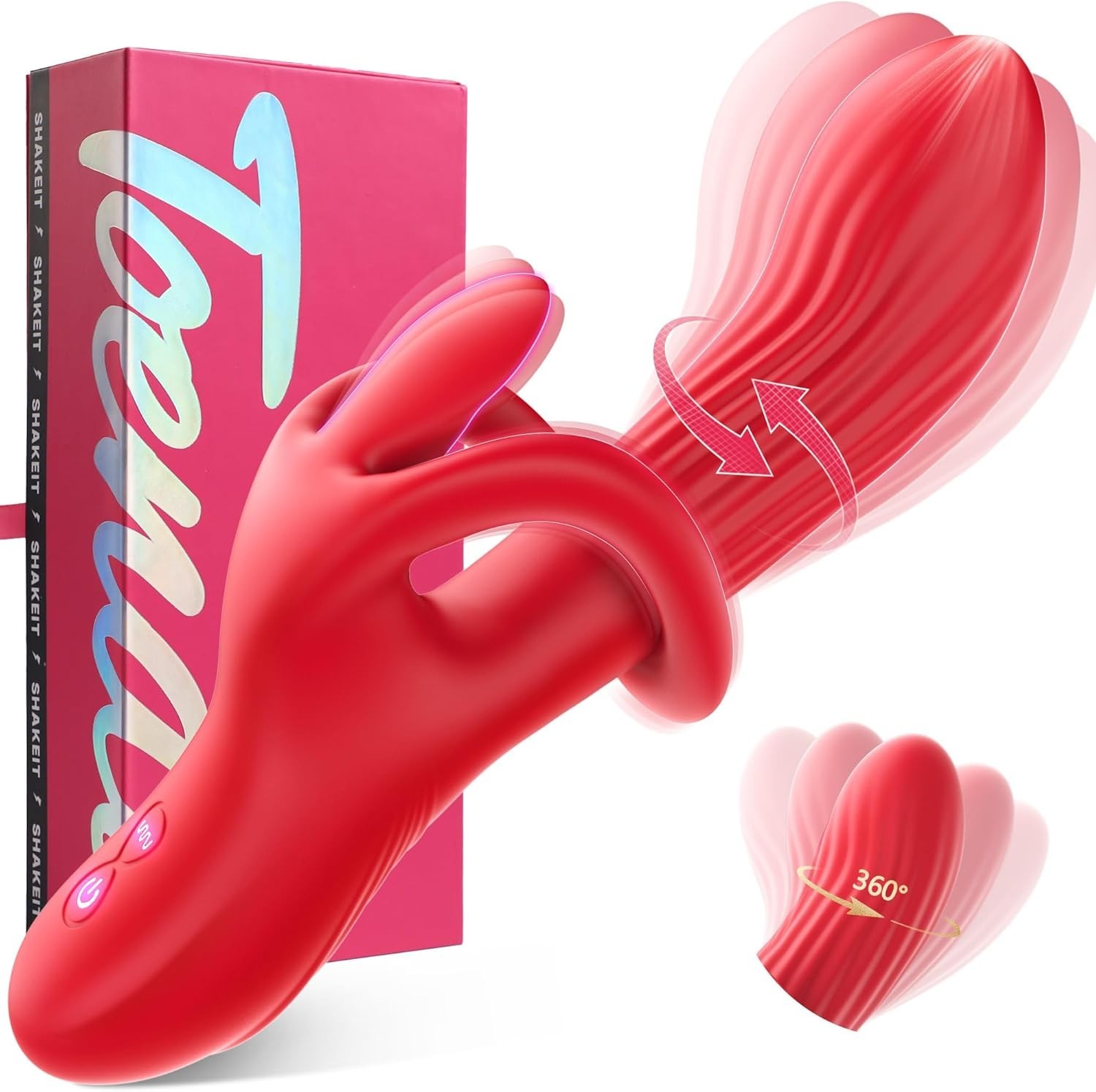 G-Spot Dildo Rabbit Vibrator Clit Massager Thrusting Rotating Sex Toys for Women