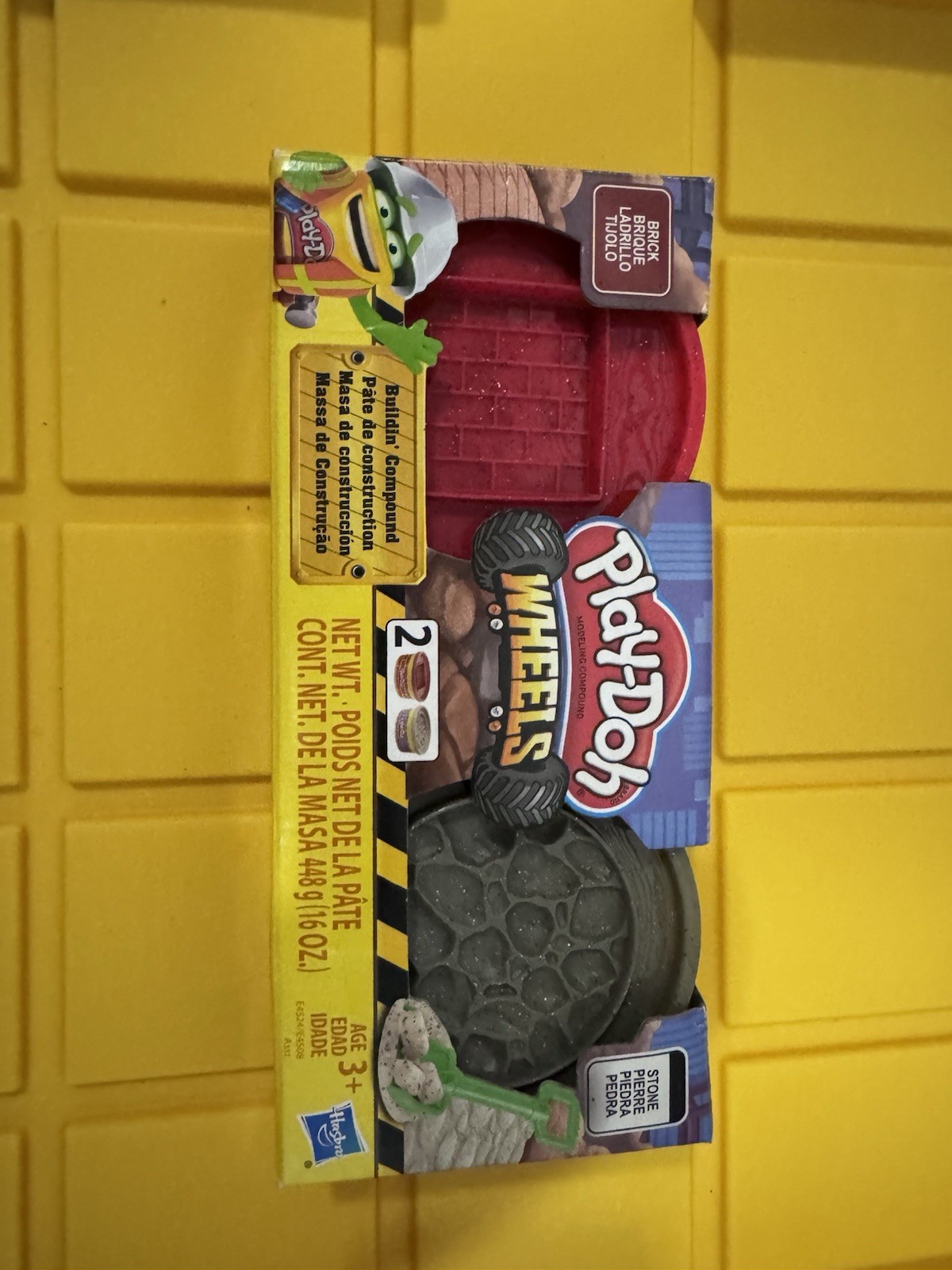 Play-Doh Wheels Brick and Stone Buildin' Compound 8-Oz Cans (Red & Gray)