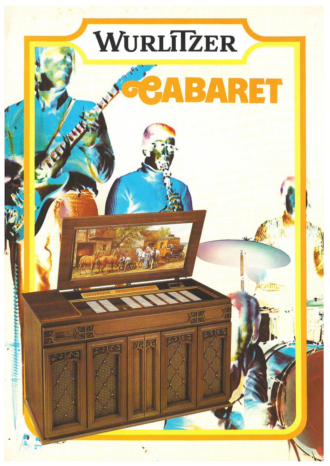 Cabaret Wurlitzer Jukebox Arcade Flyer / Brochure / Ad /