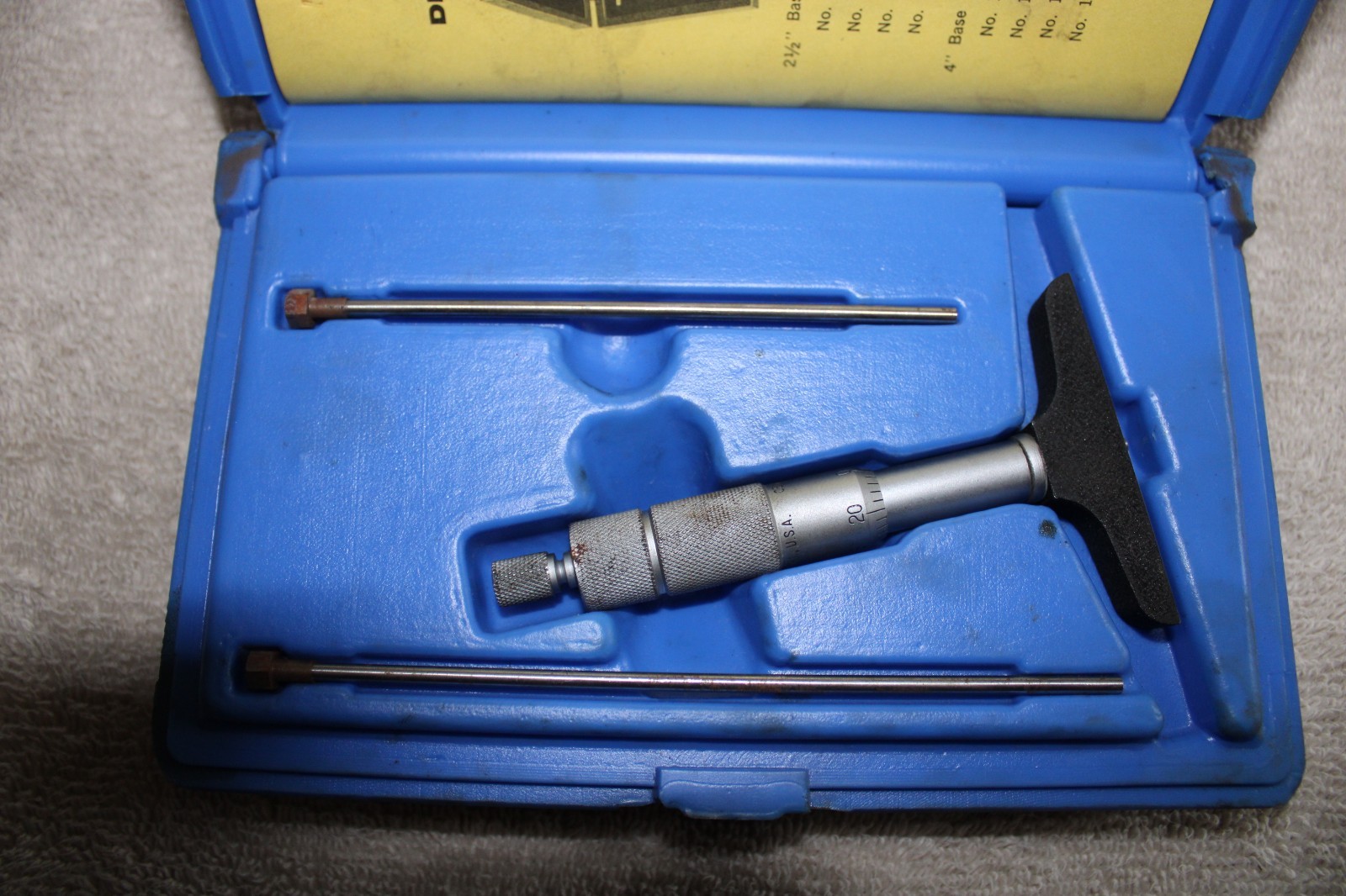 Central Depth Micrometer No 6240 0 thru 6" range