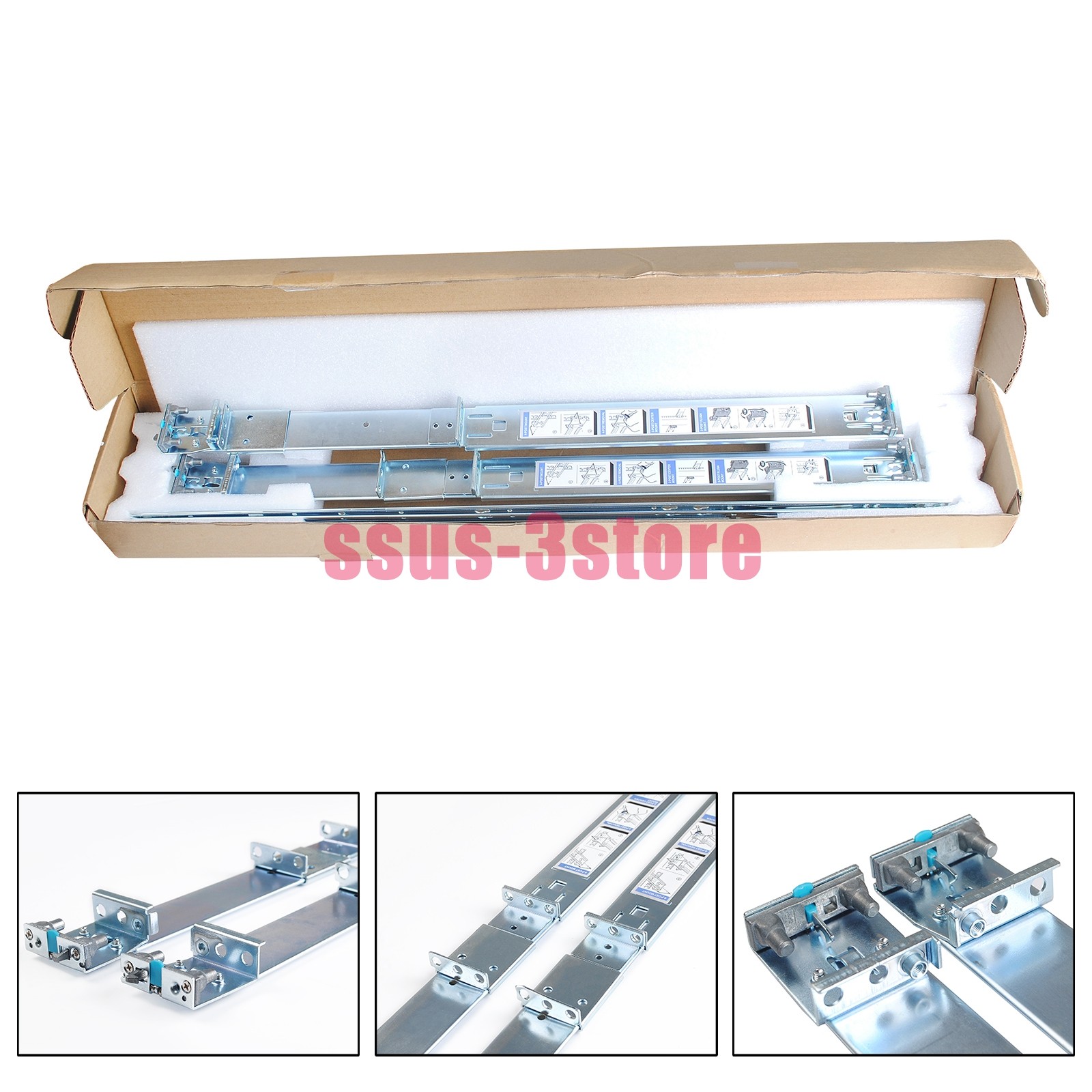 1U Static Ready Rails Kit 053D7M For Dell R410 R420 R630 R440 R640 R740 R6415