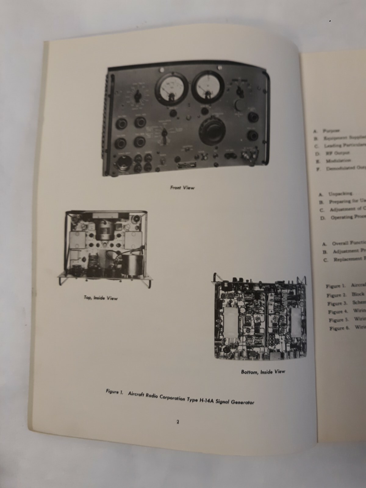 ARC Type H-14A Signal Generator Instruction Book Original