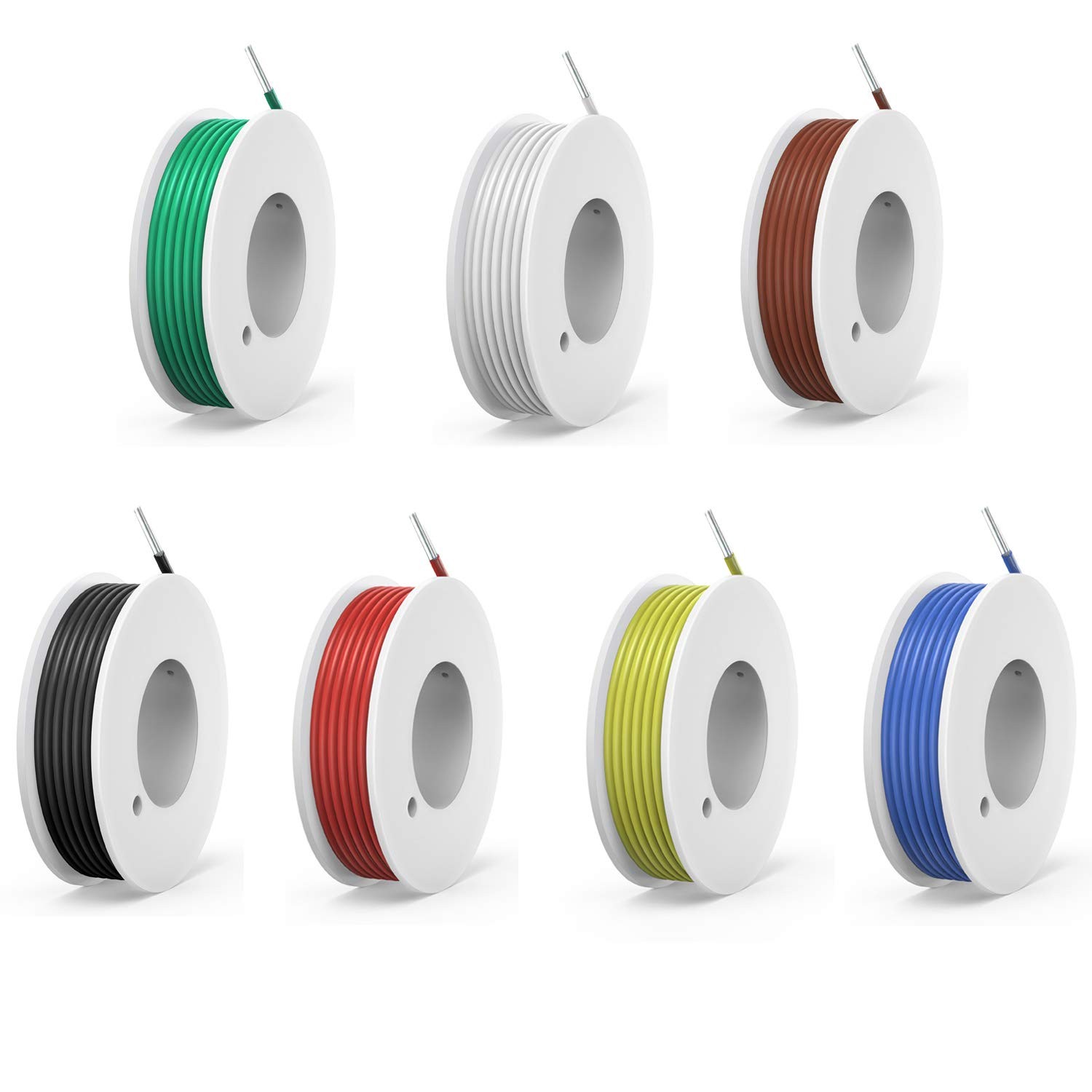 20awg Solid Wire kit Electrical Cable 7 Colors 20awg-Solid, 7
