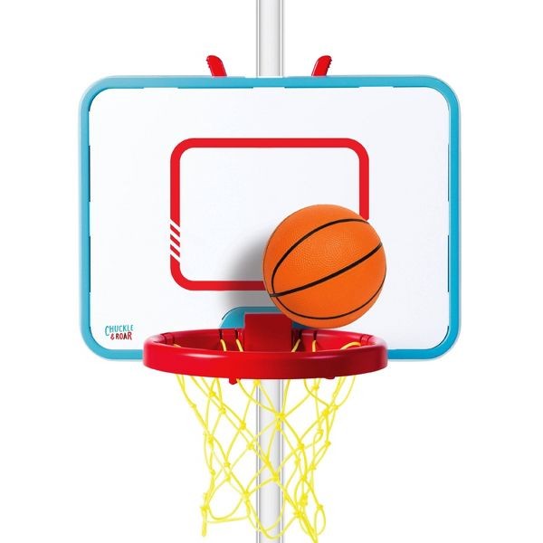 CHUCKLE & ROAR GROW-WITH-YOU TOY BASKETBALL SET - WHITE
