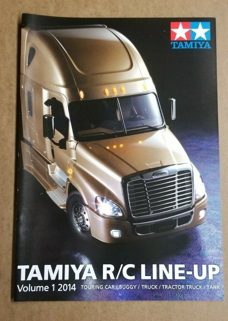 Tamiya RC Line-up Catalog 2014 Vol 1 TA06 TT01 M06 Buggy Truck Tank Semi Hop Ups