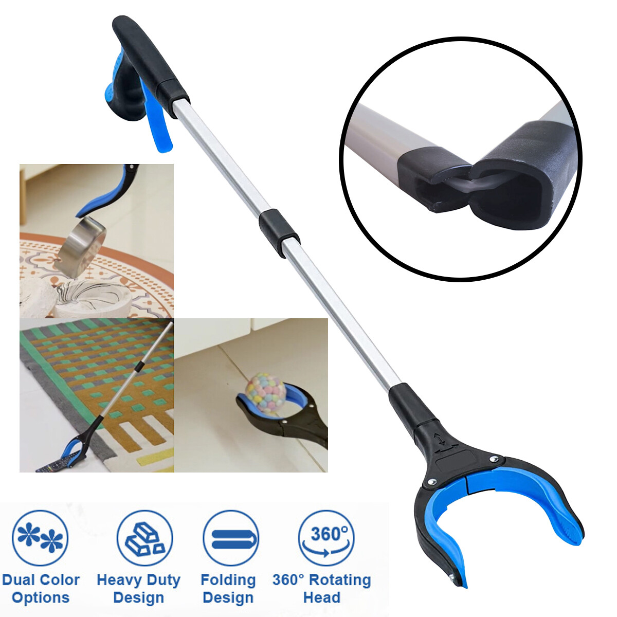 32" Grabbers for Elderly, Lightweight Extra Long Handy Trash Claw Grabber