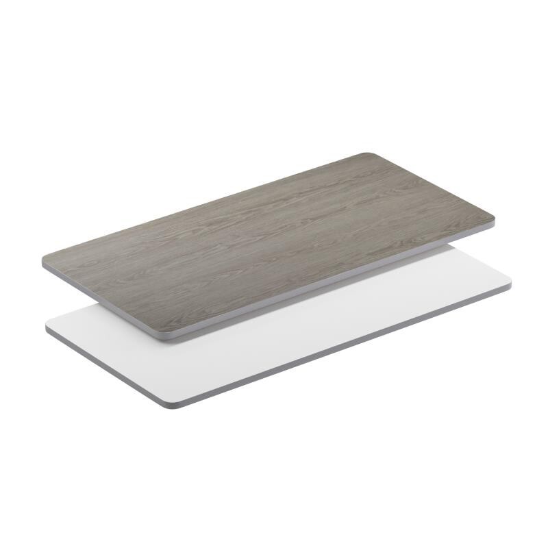 30" x 60" Rectangular Rest. Table Top with White or Gray Reversible Laminate Top