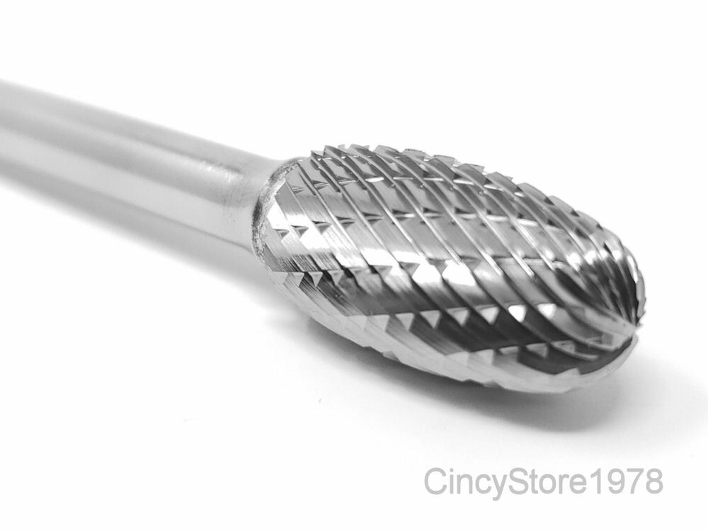 Car Engine Cylinder Head Porting Tool Carbide Cutting Burr Die Grinder Bit SE5L6