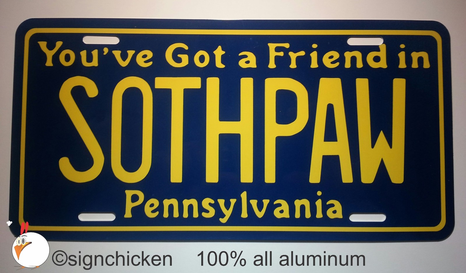 Rocky IV / Sylvester Stallone / SOTHPAW *ALUMINUM* Prop Replica License Plate