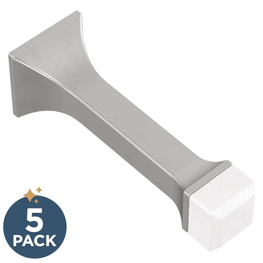 5 Pack Franklin Brass Classic Edge Door Stop 3' Matte Nickel Stoppers Base New